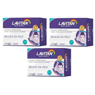 Kit Lavitan Mais Beauty 60 Cápsulas 3 Unidades