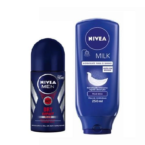 Imagem do produto Kit Loção Hidratante Nivea Body + Desodorante Roll On Nivea Dry Bdf