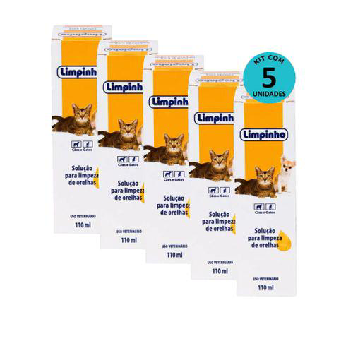Kit Loção Limpadora De Orelhas Limpinho 110Ml C/ 5 Unidades