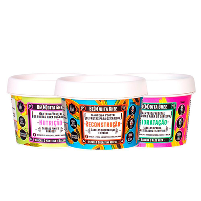 Imagem do produto Kit Lola Cometics Máscara De Hidratação E Máscara De Nutrição E Máscara De Reconstrução 100 G Lola Cosmetics
