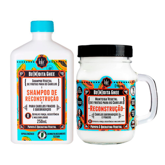 Imagem do produto Kit Lola Cosmétics Reconstrução Bemdita Ghee Shampoo E Máscara De Reconstrução 350 G Lola Cosmetics