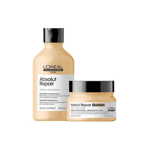 Imagem do produto Kit L'oréal Professionnel Serie Expert Absolut Repair Gold Quinoa Shampoo E Máscara Golden Loreal Professionnel