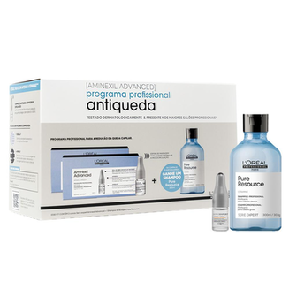 Imagem do produto Kit L'oréal Professionnel Serie Expert Pure Resource Ampola Aminexil Advanced 20X6 Ml E Shampoo Loreal Professionnel