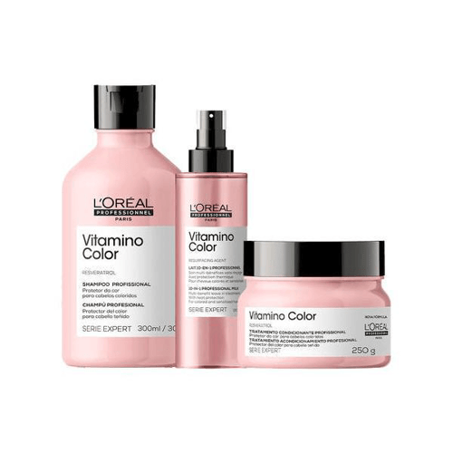 Imagem do produto Kit L'oréal Professionnel Serie Expert Vitamino Color S Shampoo E Máscara E Leavein Loreal Professionnel