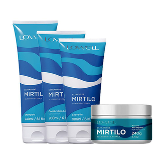 Imagem do produto Kit Lowell Extrato De Mirtilo Shampoo E Condicionador E Máscara E Leavein