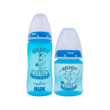 Imagem do produto Kit Mamadeira Nuk My First Bico De Silicone Ortodôntico Fluxo Médio 150Ml E 300Ml Boys