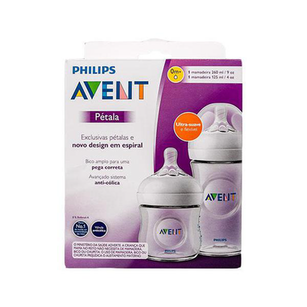 Imagem do produto Kit Mamadeira Philips Avent Pétala Transparente 2 Unidades