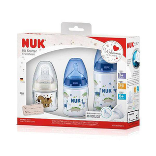 Imagem do produto Kit Mamadeiras Starter First Choice Dinossauro 3 Peças 90Ml/150Ml/300Ml Nuk Pa7066mb