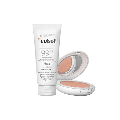 Imagem do produto Kit Mantecorp Cuidado Da Pele Protetor Solar Facial Fps99 E Protetor Solar Em Pó Fps50 Clara