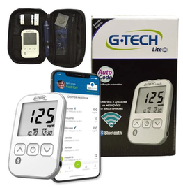 Imagem do produto Kit Medidor De Glicose Lite Smart Bluetooth Gtech Lite Smart