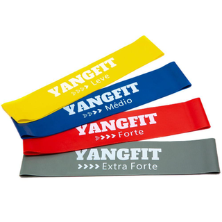 Imagem do produto Kit Mini Band Faixa Elástica Circular 4 Intensidades Yangfit