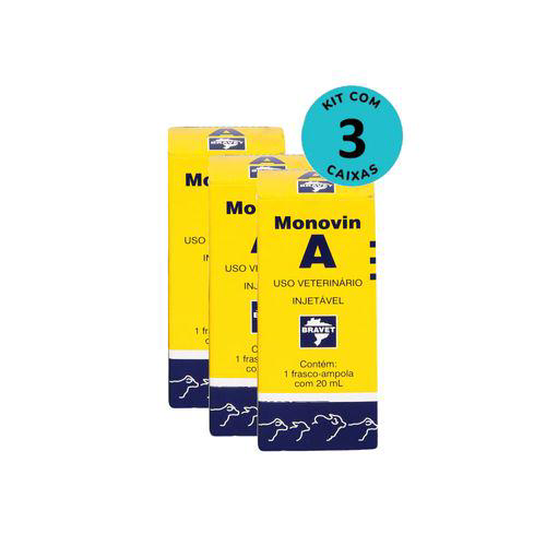 Imagem do produto Kit Monovin A Bravet 20Ml C/ 3 Unidades