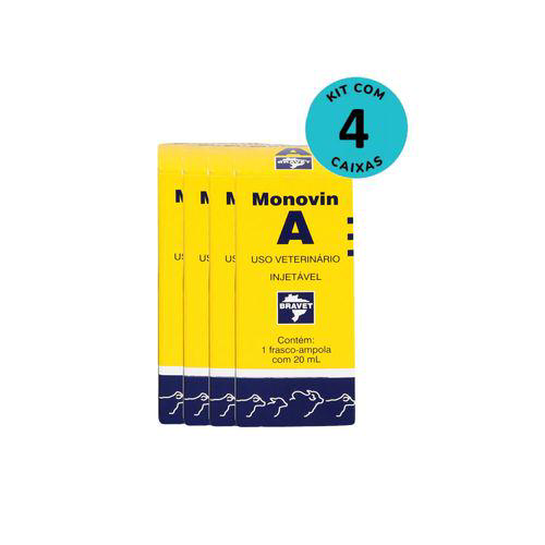 Imagem do produto Kit Monovin A Bravet 20Ml C/ 4 Unidades