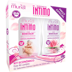 Kit Muriel Sabonete Íntimo Tradicional/ Floral Com 200Ml Cada