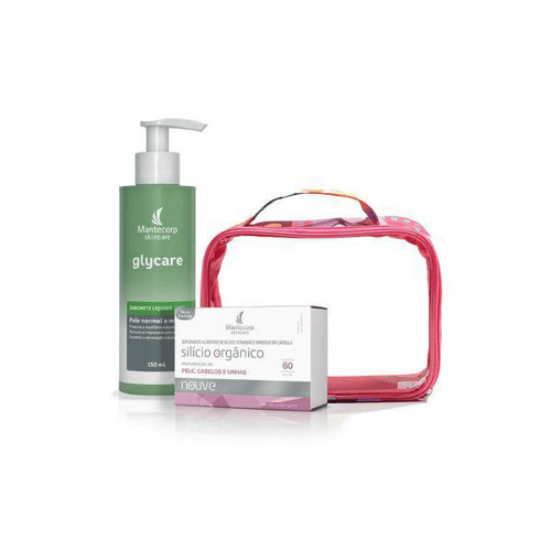 Imagem do produto Kit Nécessaire+ Nutricosmético Nouve So+ Sabonete Glycare Mantecorp Skincare