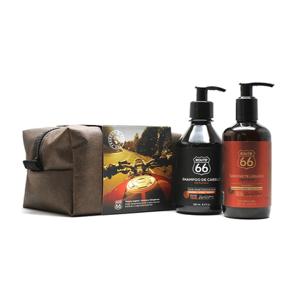 Imagem do produto Kit Necessaire Shampoo E Sabonete Líquido Rebel Bikers Route 66 Viking