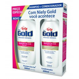Kit Niely - Gold Shampoo E Condicionador Protecao Da Cor