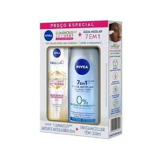 Imagem do produto Kit Nivea Antiolheiras Cellular Luminouns 630 15Ml + Água Micelar 7 Em 1 200Ml Panvel Farmácias