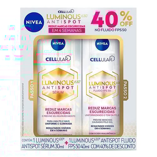 Kit Nivea Cellular Luminous Sérum Intensivo 30Ml+ Fluido Ps50 40Ml Panvel Farmácias