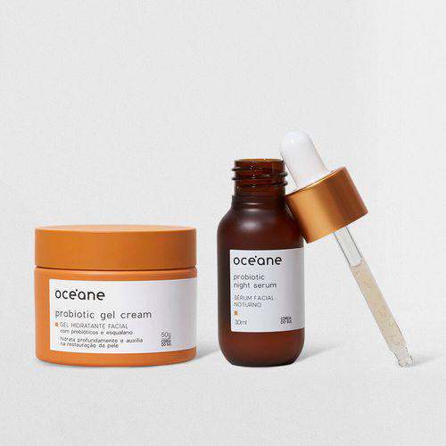 Kit Océane Sérum Noturno + Gel Hidratante Facial Com Probióticos