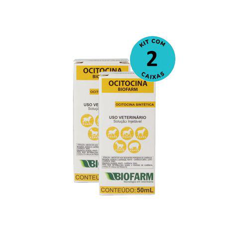 Kit Ocitocina Injetável Biofarm 50Ml Com 2 Unidades