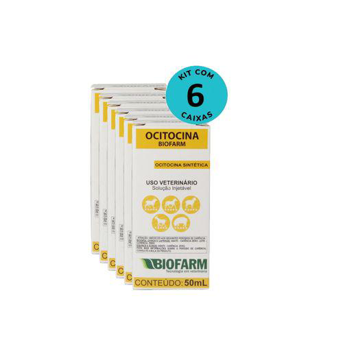 Imagem do produto Kit Ocitocina Injetável Biofarm 50Ml Com 6 Unidades