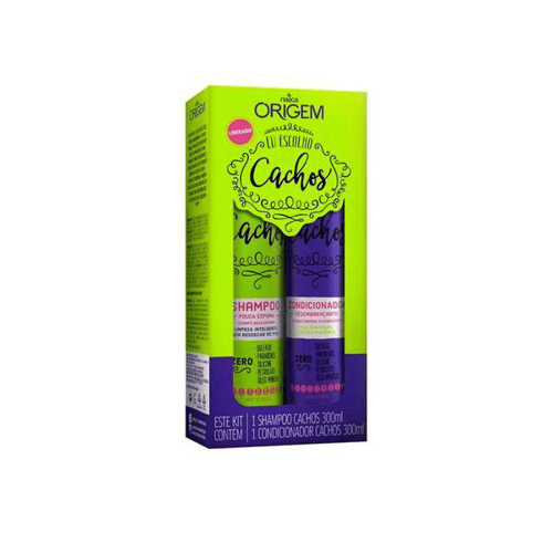 Imagem do produto Kit Origem Shampoo 300Ml + Condicionador 300Ml Eu Escolho Cachos Vegano Nazca