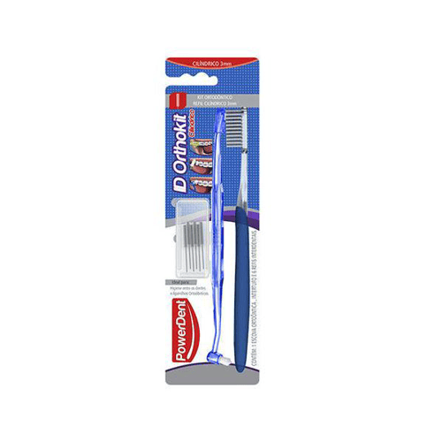 Imagem do produto Kit Ortodôntico Cilíndrico 3 Mm Escova Ortodôntica 30 Intertufo E Refil Cilíndrico