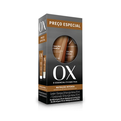 Imagem do produto Kit Ox Nutricao Intensa Shampoo 375Ml + Condicionador 170Ml