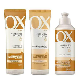 Kit Ox Shampoo E Condicionador E Creme De Pentear Oils Nutrição Intensa
