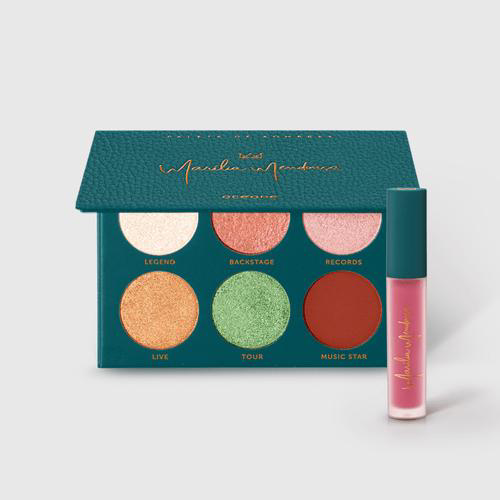 Imagem do produto Kit Paleta De Sombras + Batom Rosa Marília Mendonça By Océane 2 Produtos Oceane