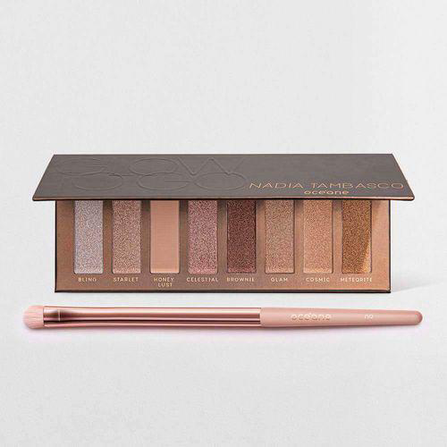 Imagem do produto Kit Paleta De Sombras Glow To Go Nádia Tambasco By Océane + Pincel 2 Produtos Oceane