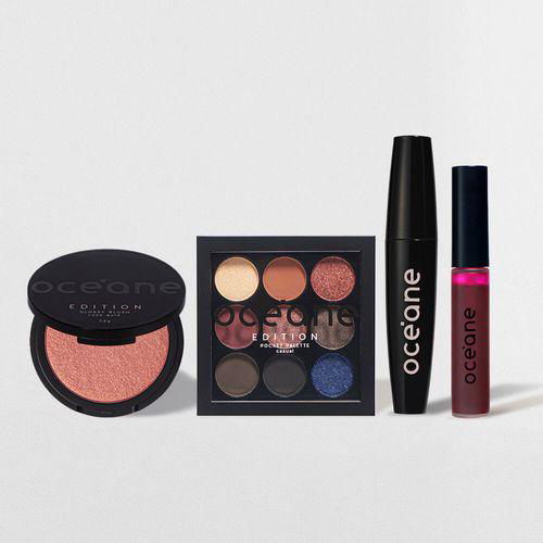 Imagem do produto Kit Paleta De Sombras Pocket Casual + Blush Cintilante + Lip Tint + Máscara De Cílios Drama Lash Océane Edition 4 Produtos