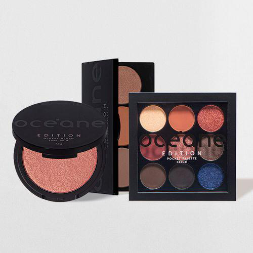 Imagem do produto Kit Paleta De Sombras Pocket Casual + Paleta De Contorno + Blush Cintilante Océane Edition 3 Produtos