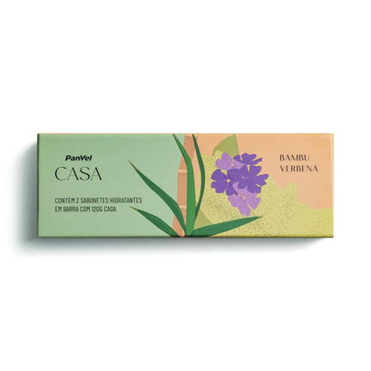 Imagem do produto Kit Panvel Casa Com 2 Sabonetes Em Barra Hidratantes Bambu E Verbena Com 120G Cada