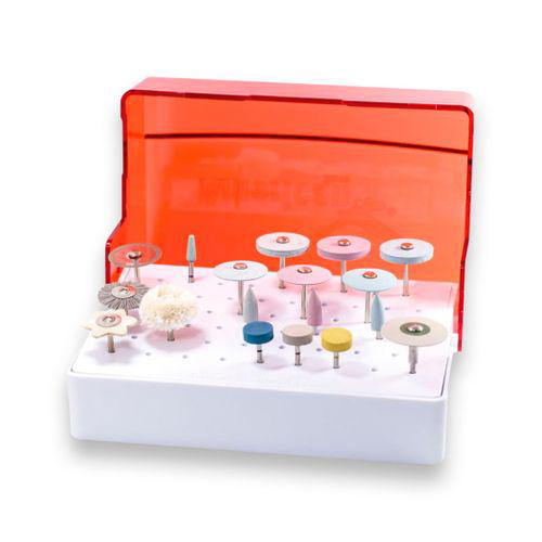 Imagem do produto Kit Para Acabamento E Polimento Cermica Premium Com 18 Peças + Broqueiro American Burrs