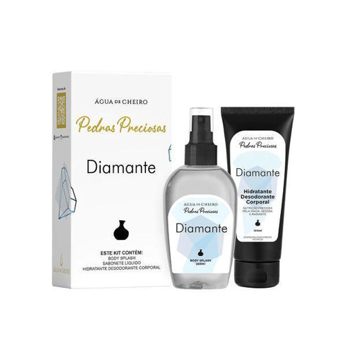 Imagem do produto Kit Pedras Preciosas Diamante Body Splash 100Ml + Body Lotion 100Ml Água De Cheiro
