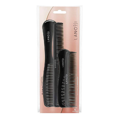 Imagem do produto Kit Pente Lanossi Silver Com 4 Unidades