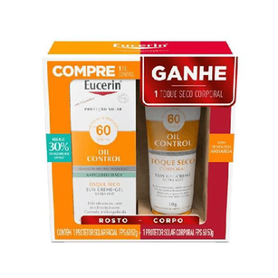 Imagem do produto Kit Protetor Solar Eucerin Sun Gel Creme Oil Control Fps 60 52G + Toque Seco 200Ml