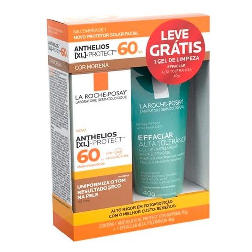 Imagem do produto Protetor Solar La Roche-Posay Anthelios Xl Protect Fps60 Cor Morena 40G + Gel Effaclar 40G