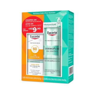 Imagem do produto Kit Protetor Solar Facial Eucerin Sun Oil Control Fps60 + Gel De Limpeza Dermopure 1 Unidade