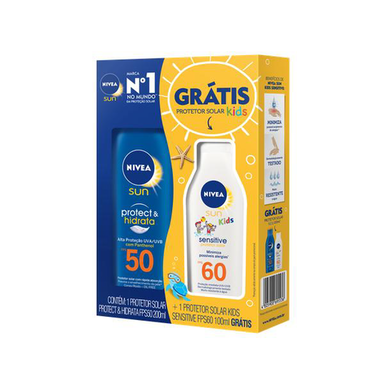 Imagem do produto Kit Protetor Solar Nivea Sun Protect & Hidrata Fps50 + Protetor Solar Nivea Kids Fps60 1 Unidade