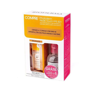 Imagem do produto Kit Protetor Solar Photoderm Nude Touch Fps50 Cor Dourado + Solução Micelar Sensibio H2o