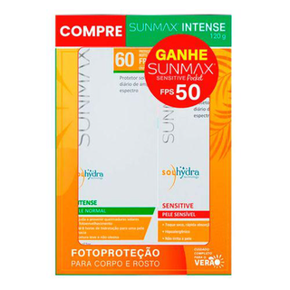 Imagem do produto Kit Protetor Solar Sunmax Intense Fps60 120Ml Ganhe Protetor Solar Sensitive Fps50 25Ml Panvel Farmácias