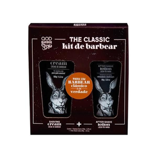 Imagem do produto Kit Qod Barber Shop Creme De Barbear Shaving Cream 150G + Loção Pós Barba After Shave Lotion 80G