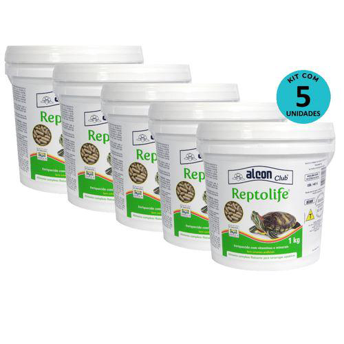 Kit Ração Alcon Club Reptolife 1Kg Com 5 Unidades