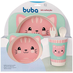 Kit Refeição Em Bambu Gatinha 6M+ Buba