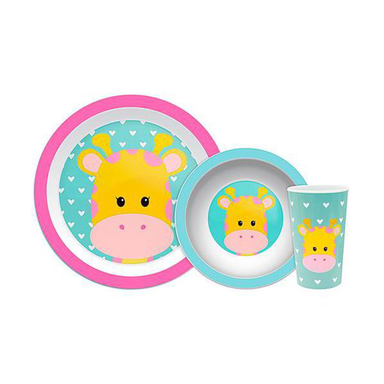 Kit Refeição Para Bebê Animal Fun Girafinha 6M+ Buba