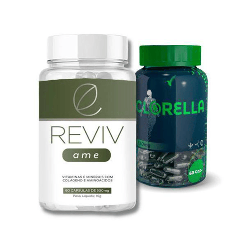 Imagem do produto Kit Revivame 60 Caps Emagrecedor + Clorella 60 Caps Detox Premium + Ebook Eleve Life