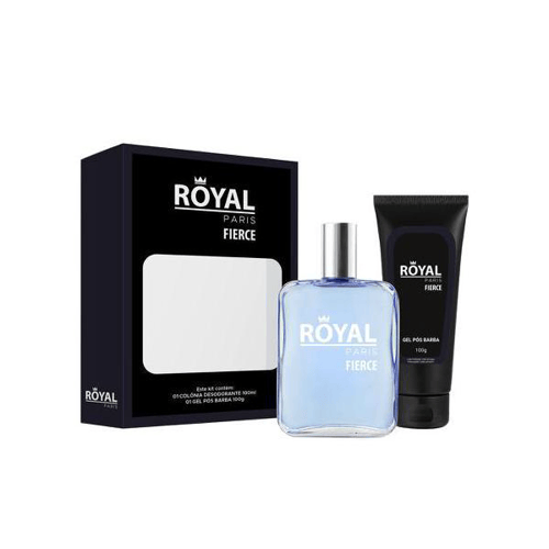 Imagem do produto Kit Royal Paris Fierce Masculino Deo Colônia 100Ml + Gel Pós Barba 100G